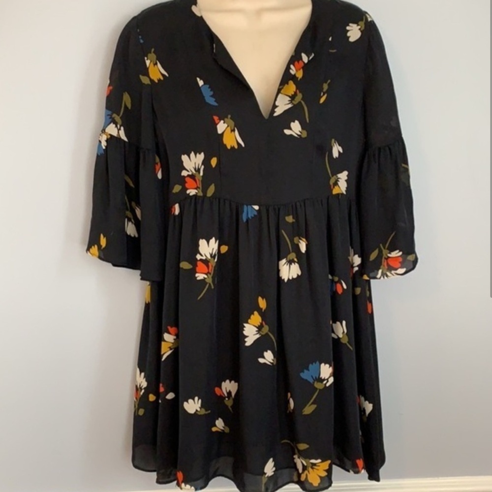 Floral Black Dress